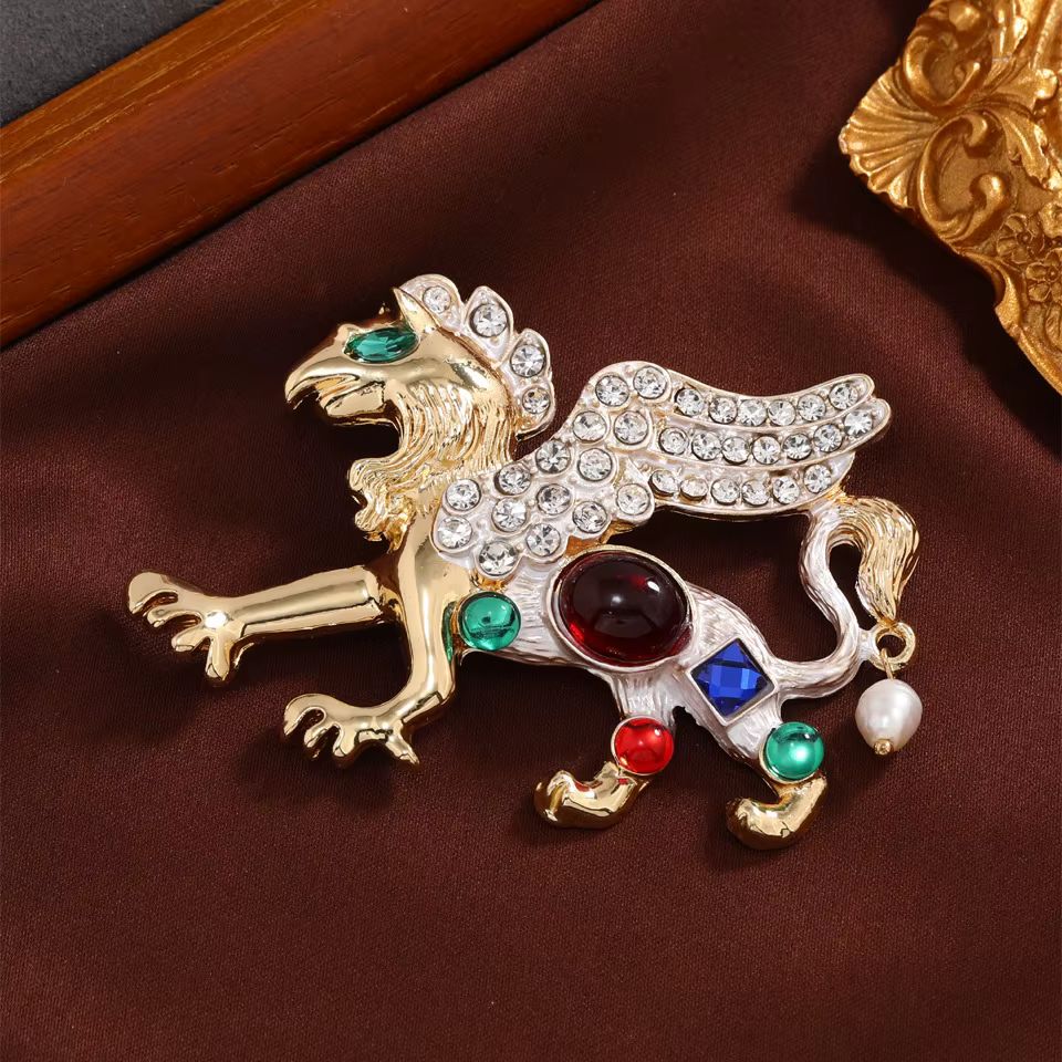 Broche de luxe en strass