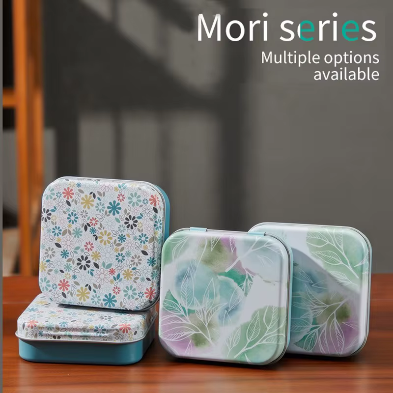 Boîte portable en fer blanc décorative et pratique de 7