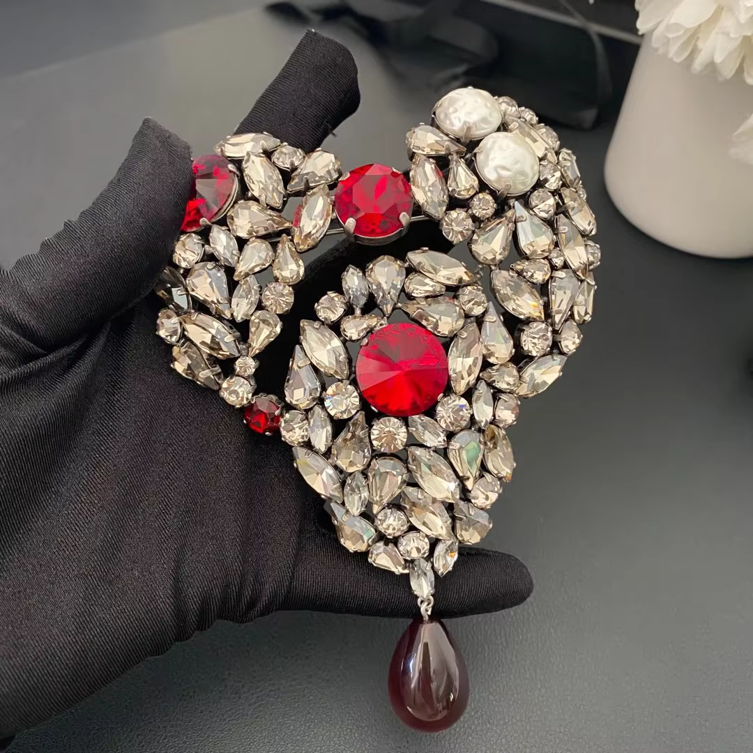 Collier broche de luxe en cristal de qualité supérieure
