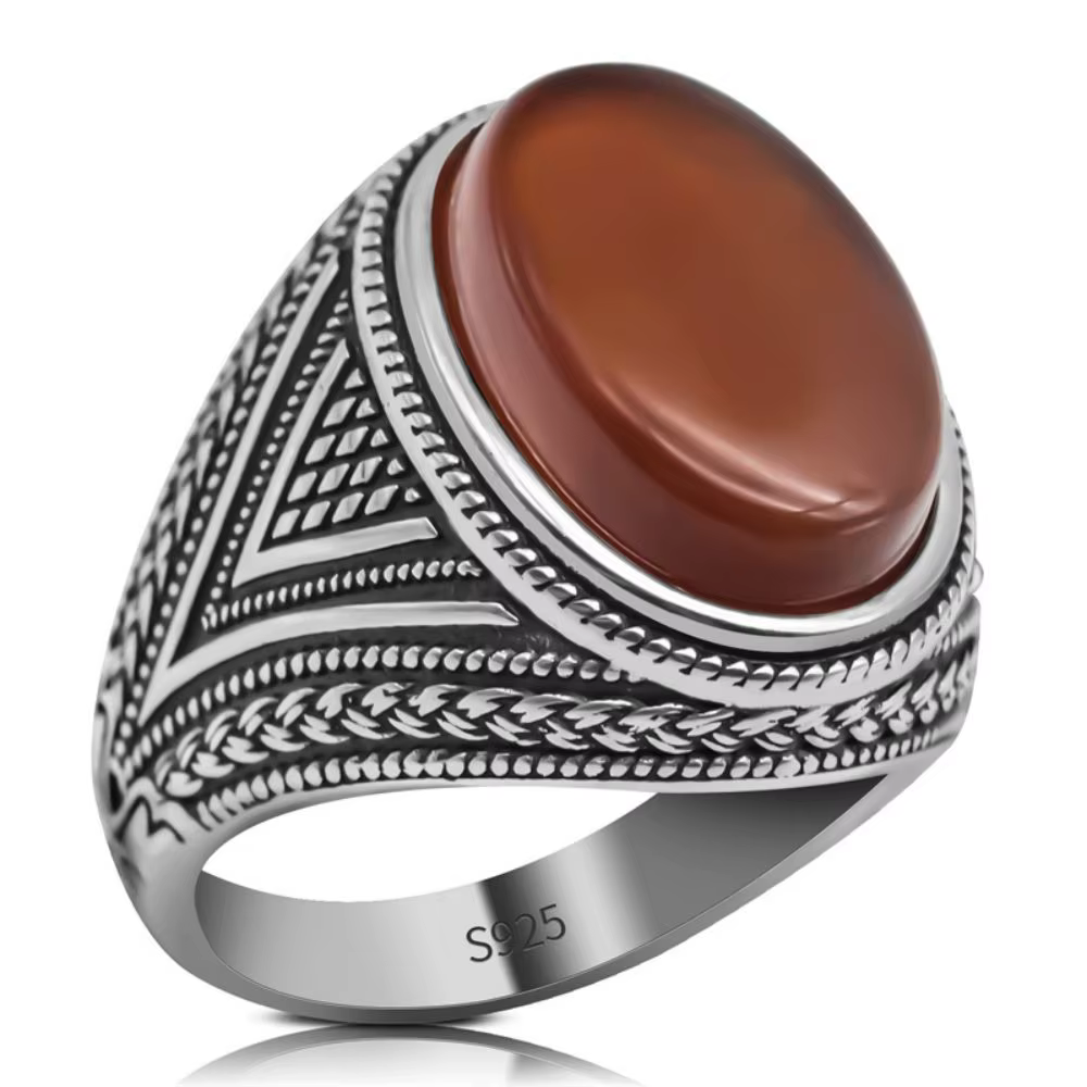 Vente en gros de bagues en argent sterling 925 véritable pour hommes