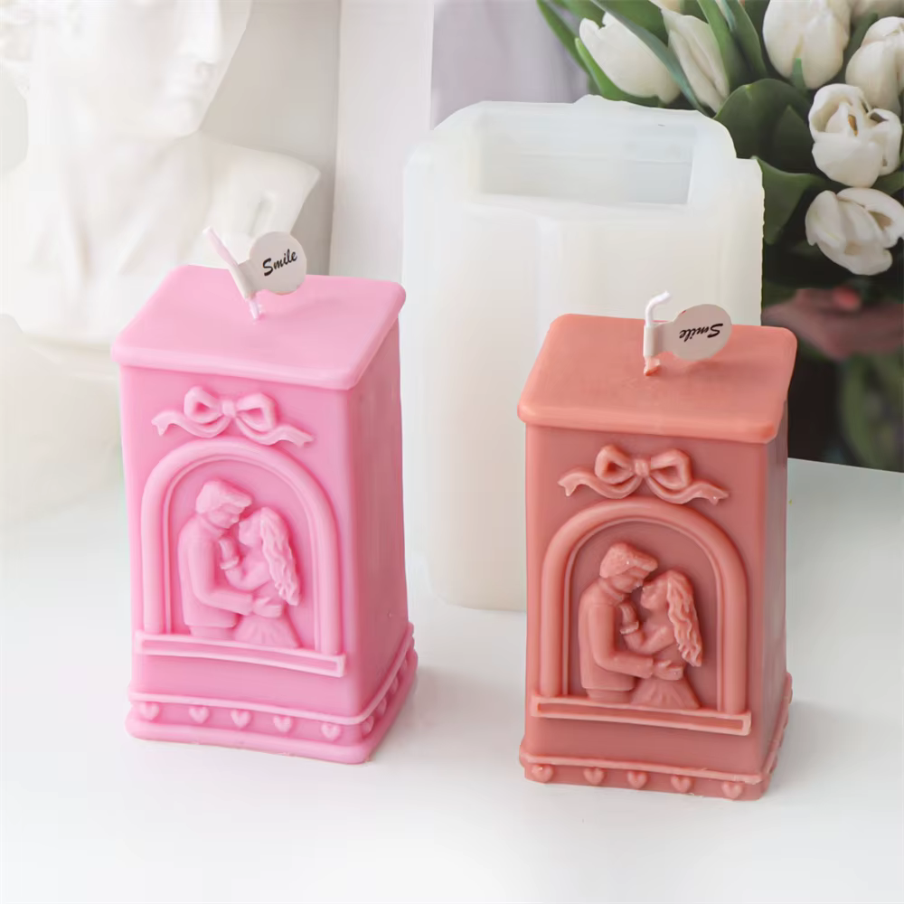 Moule à bougie en silicone pilier homme et femme