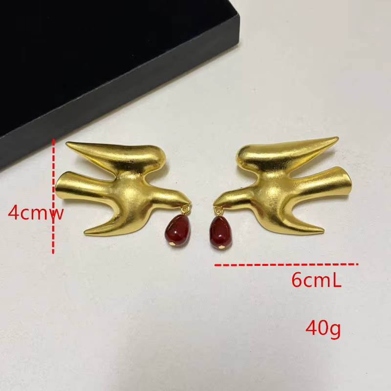 Boucles d'oreilles pendantes vintage en alliage métallique