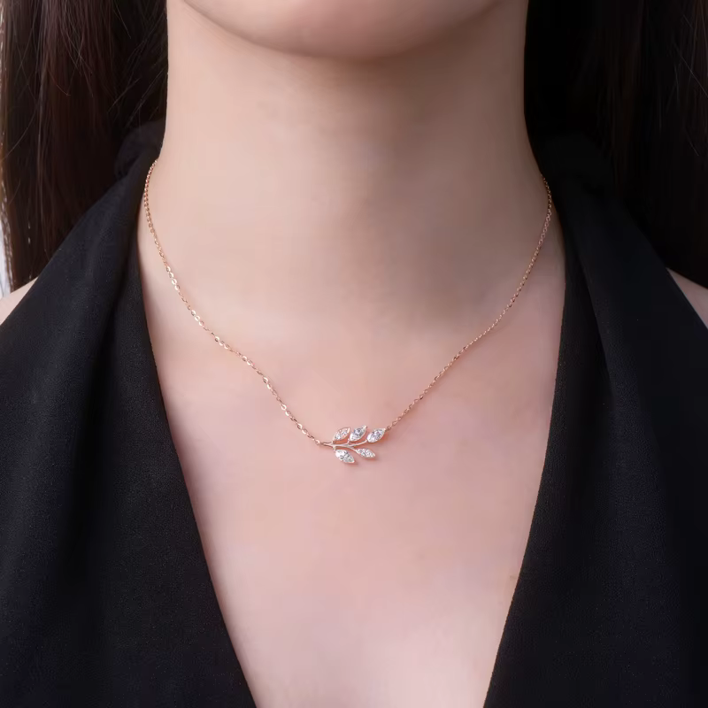 Lnkry – collier en Moissanite certifié Marquise
