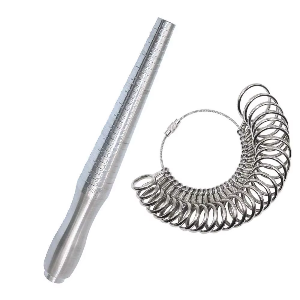 Kit de mesure de taille de bague russe en métal pour hommes et femmes