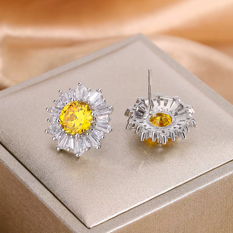 Boucles d'oreilles plaquées argent 925 pour femmes