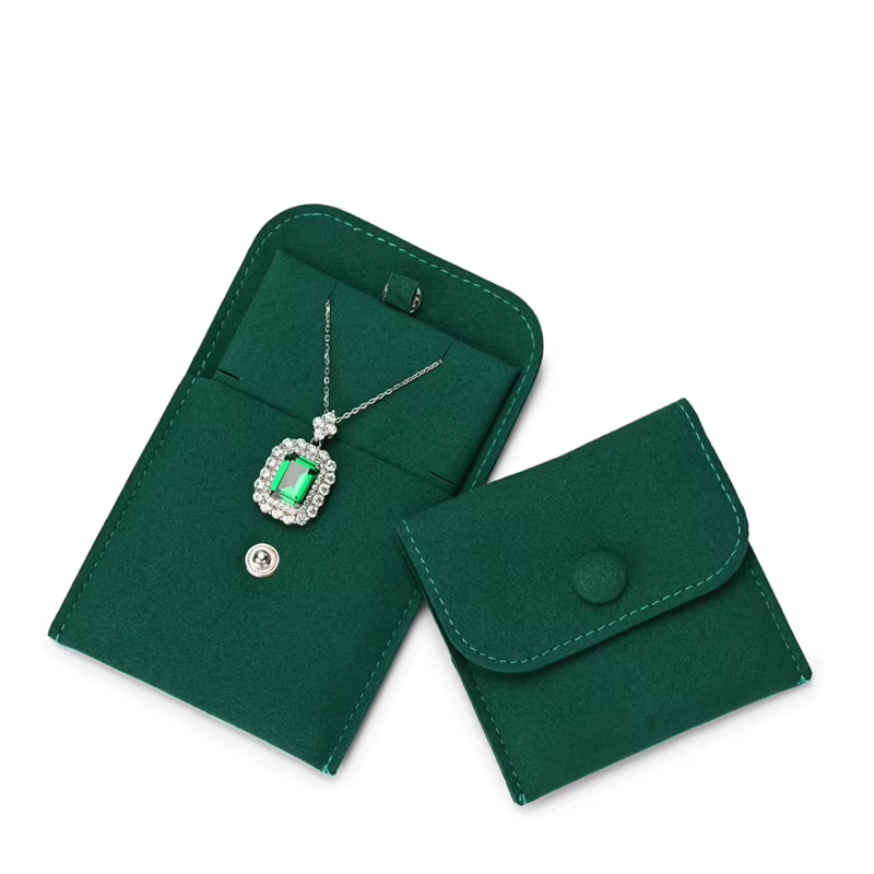 Oirlv Luxueux pochette à bijoux en velours 5 pièces