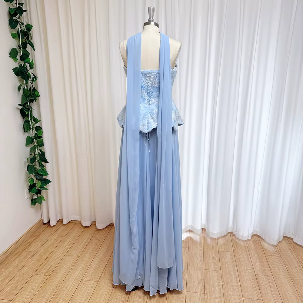 Robe de soirée élégante coupe trapèze pour femme