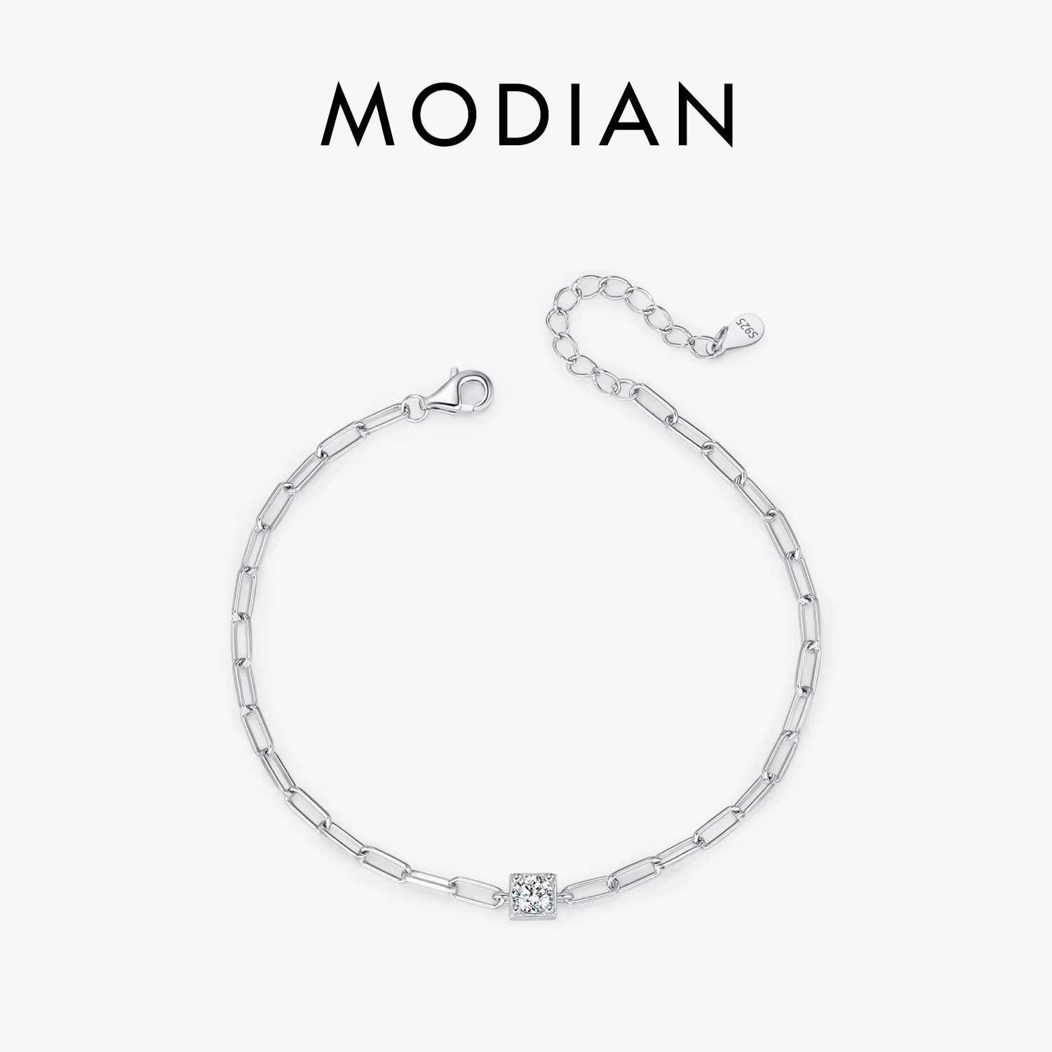 Bracelet Moissanite en Argent Sterling 0.3 et Diamant de Laboratoire 925 Carat