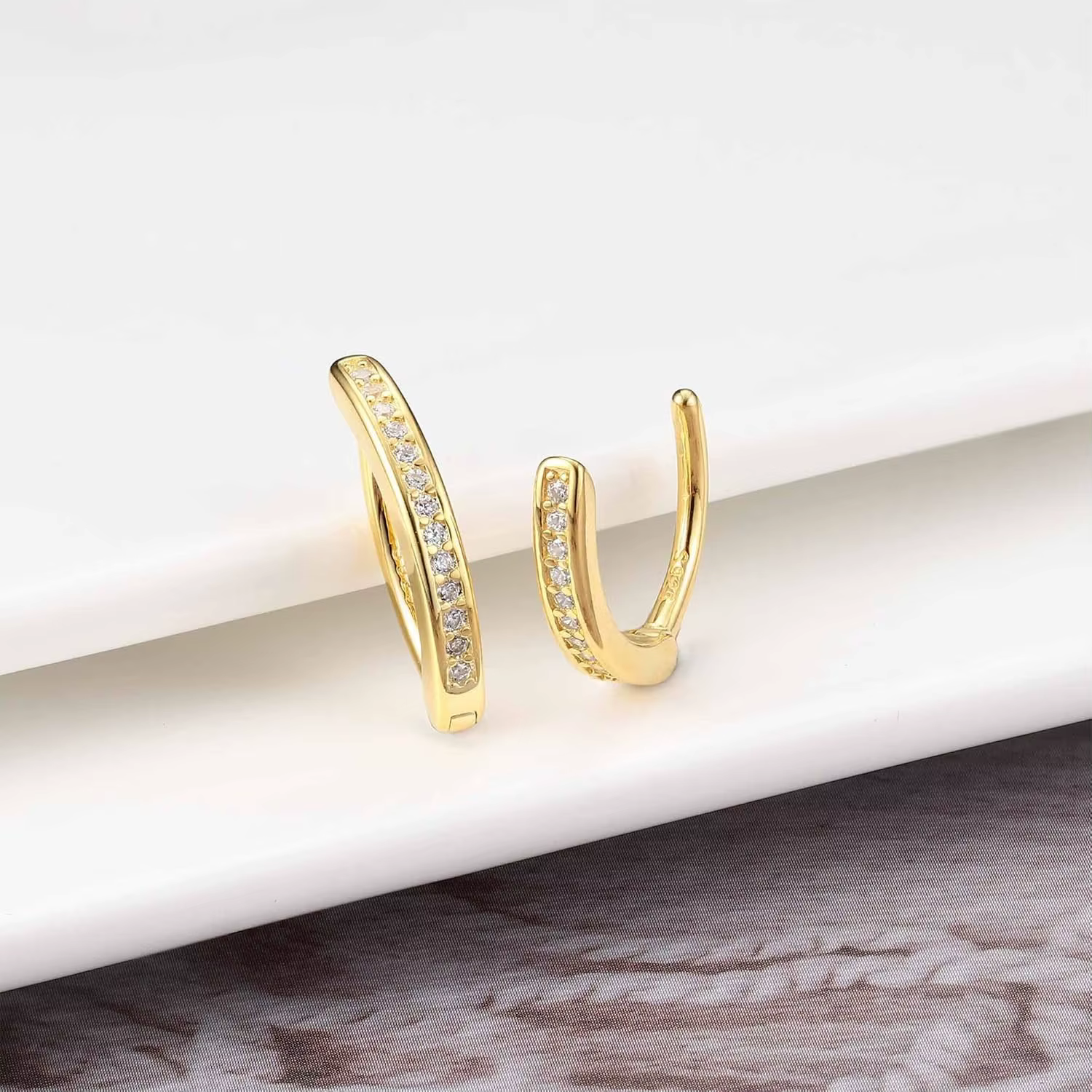 Anneaux de nombril plaqués or 18 carats pour femmes