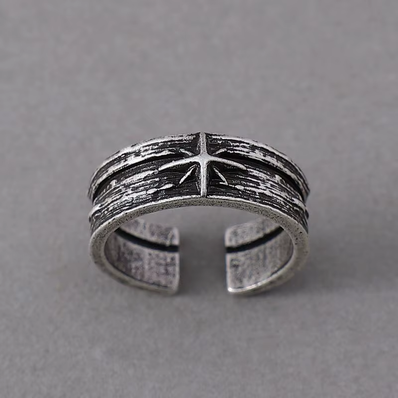 Bague rétro Stary Night Art pour hommes