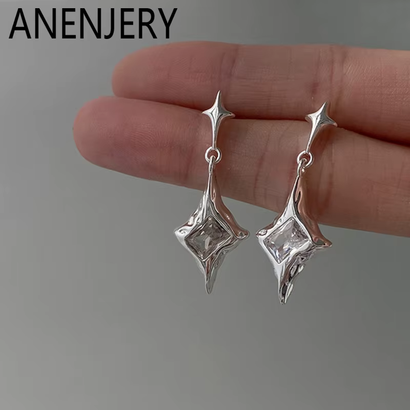 ANENJERY – boucles d'oreilles pendantes en Zircon pour femmes