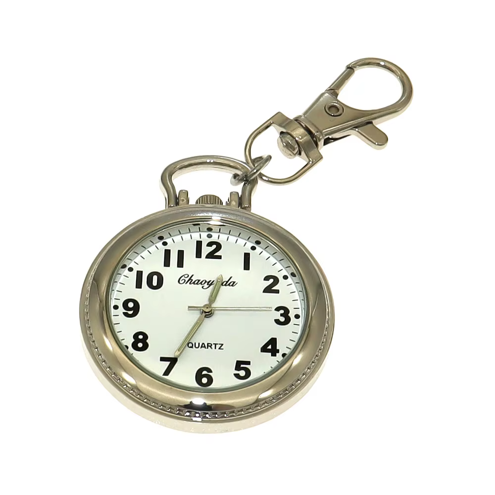 Grand chiffre lumineux Montre de poche à cadran romain avec pendentif collier