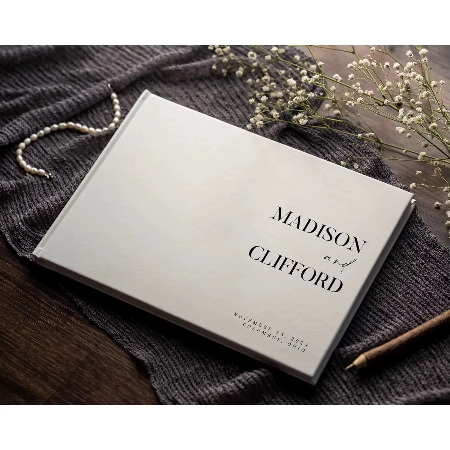 Livre d'or de mariage personnalisé