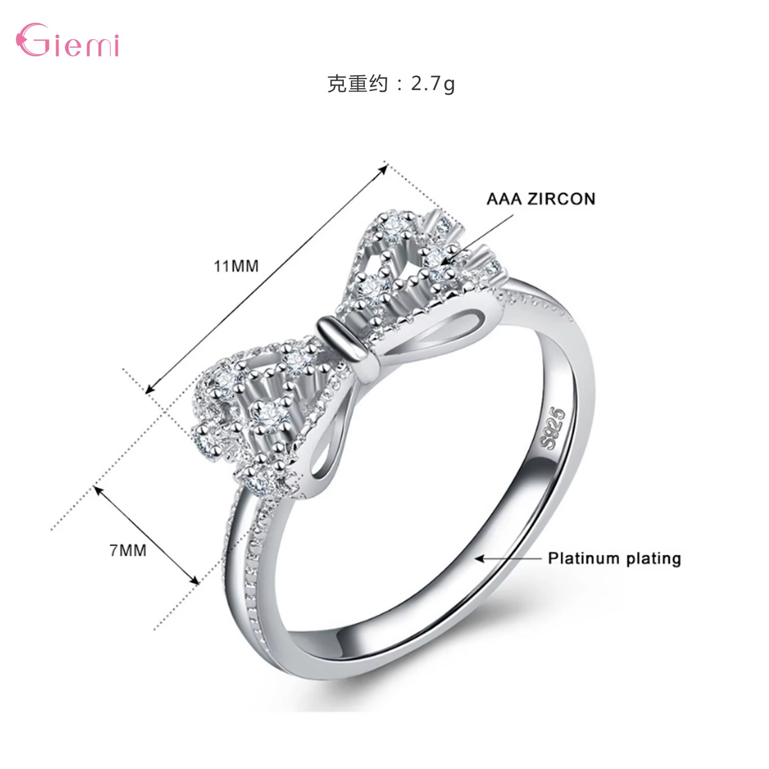 Bagues en argent Sterling 925 pour femmes