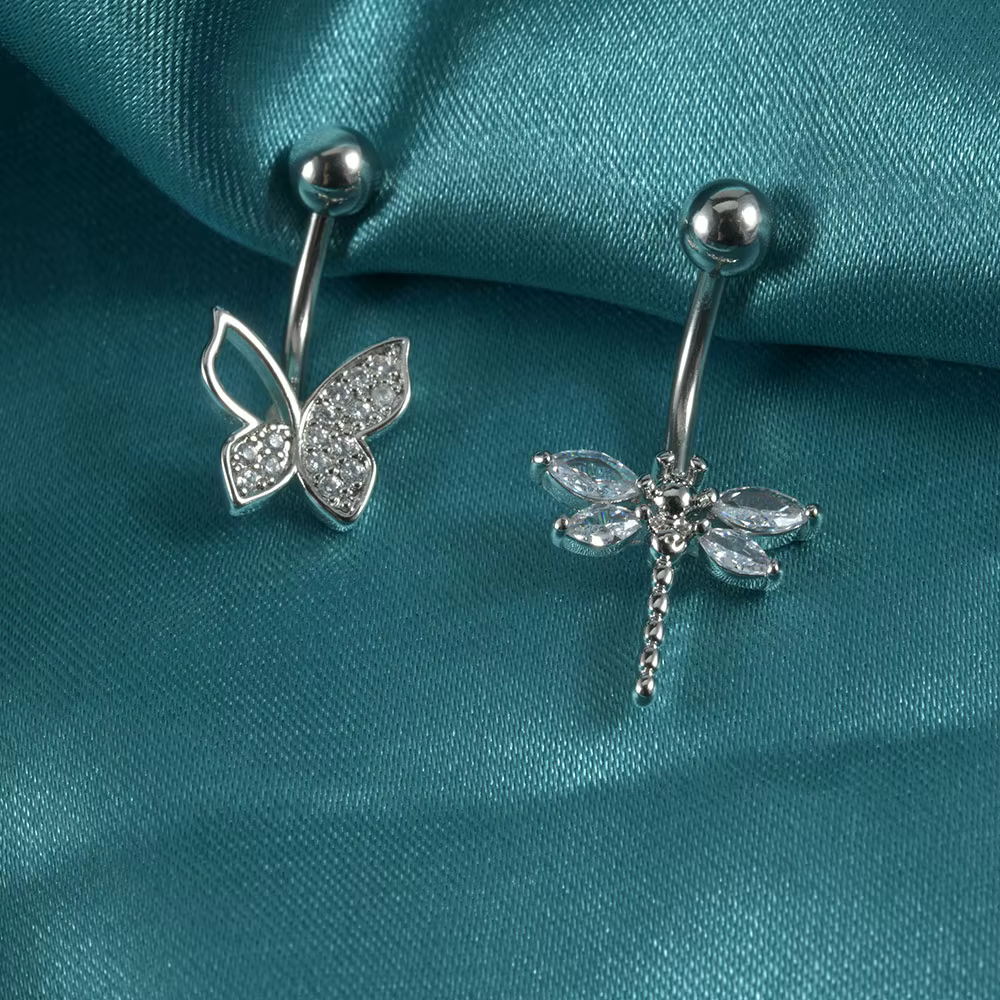 Dreamlee acier chirurgical papillon nombril Piercing Zircon libellule
