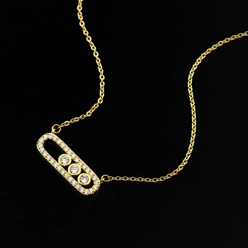 Collier en zircon bicolore charismatique