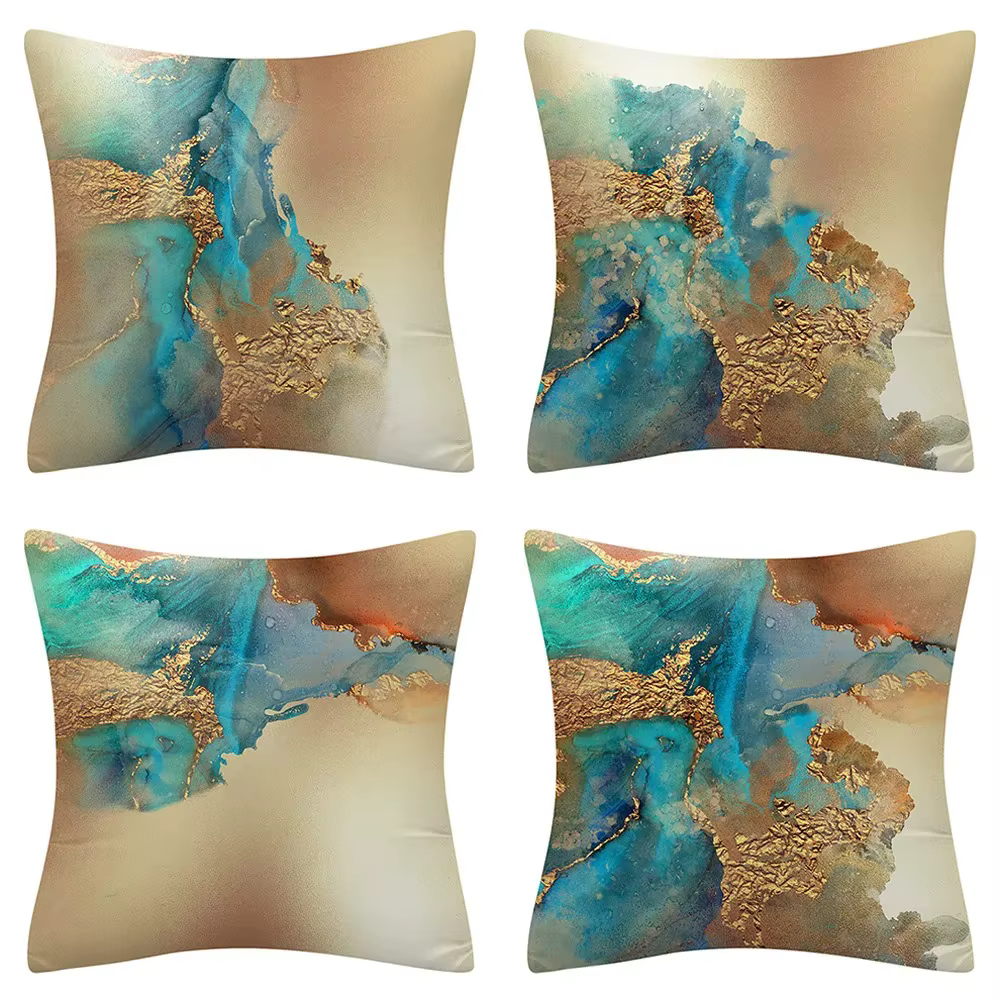 Housse de coussin décorative Turquoise