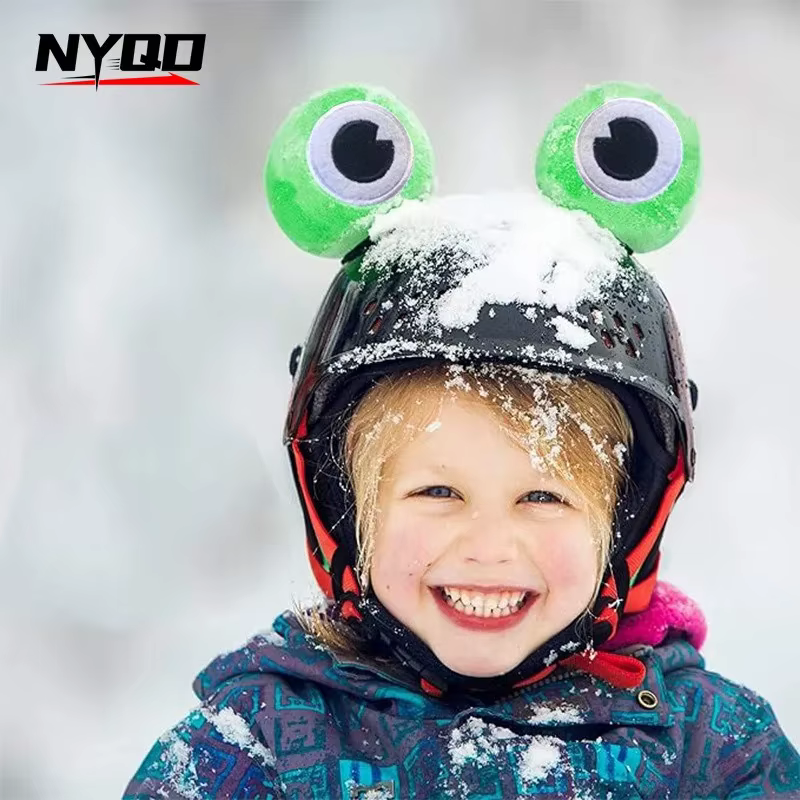 Mignon dessin animé casque bijoux grenouille Prince yeux