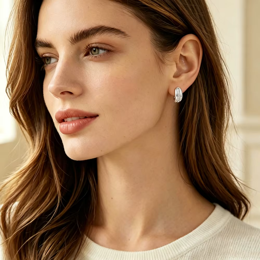 SUNSLL – boucles d'oreilles classiques plaquées or/argent