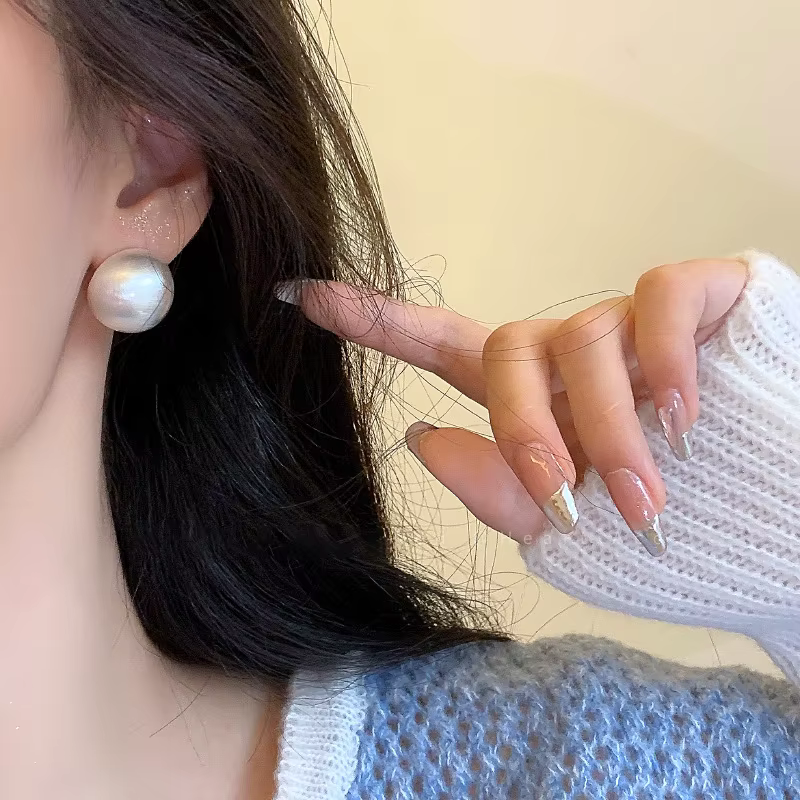 LATS Vintage personnalité exagérée demi-cercle mat boucles d'oreilles pour femmes tempérament bijoux fête accessoires de mode cadeau