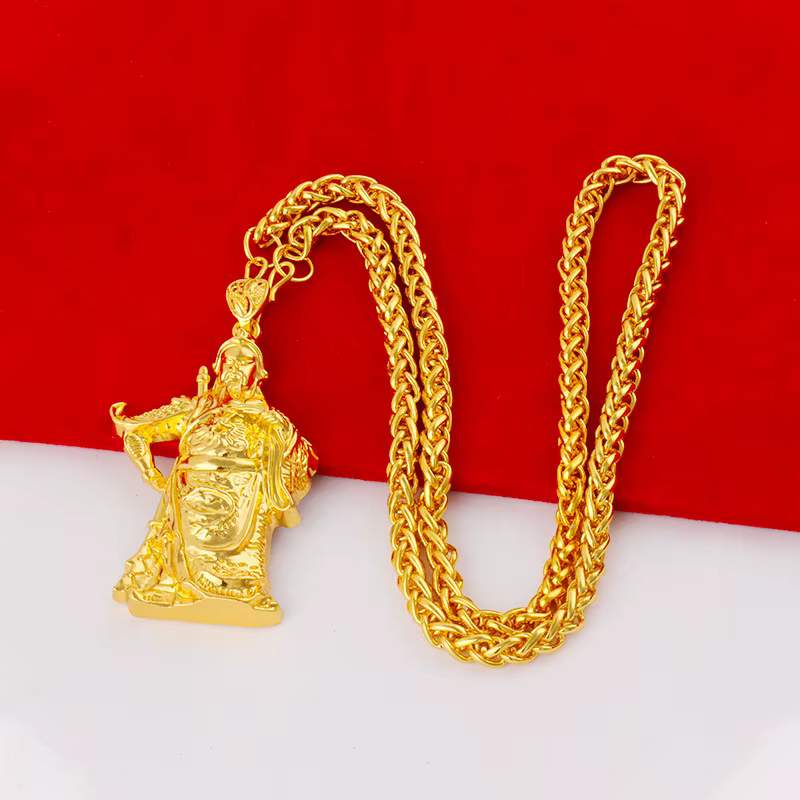 Collier pour homme en or véritable 24 carats