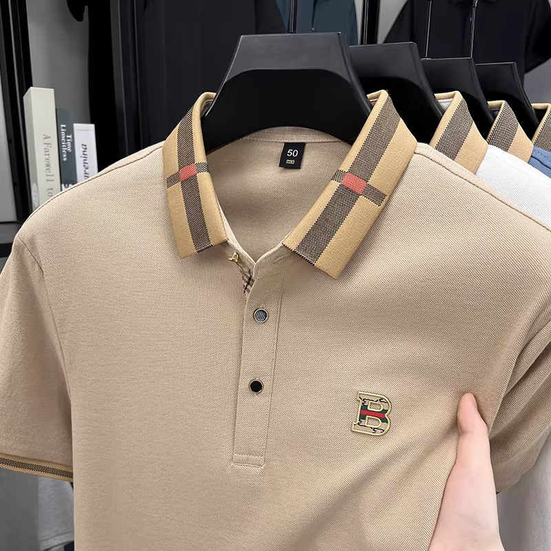 Polo à manches courtes de marque de luxe pour hommes