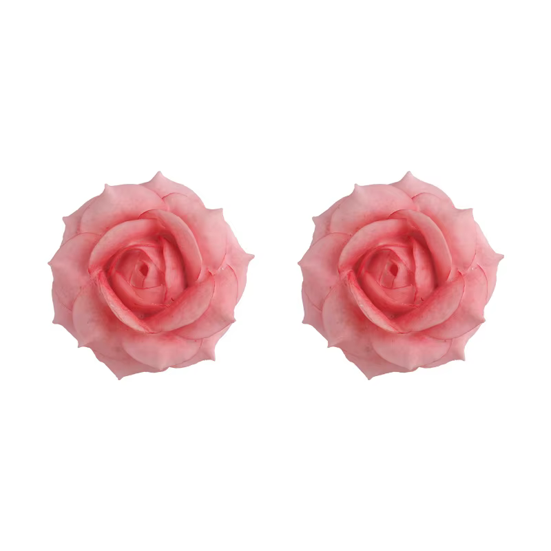 Boucles d'oreilles minimalistes en résine en forme de rose pour femme
