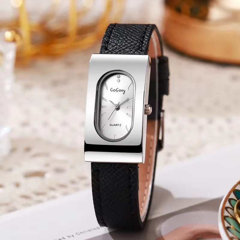 Dames de luxe marque femmes montre mode cadran rectangulaire