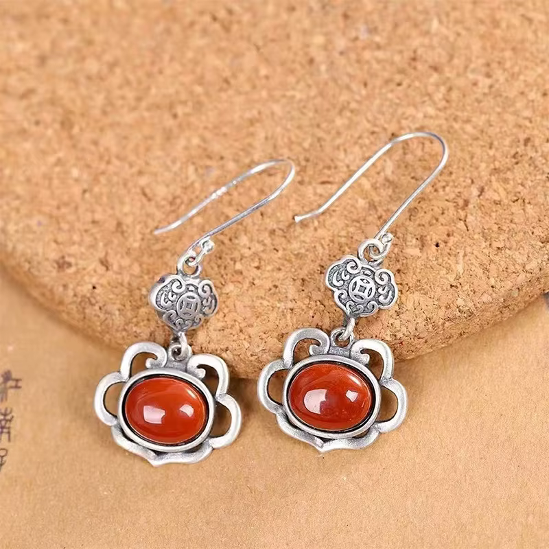 Boucles d'oreilles Vintage en argent Sterling S925 pour femmes