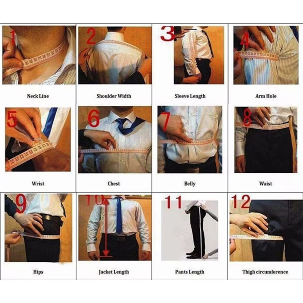 Costumes de luxe pour hommes avec perles