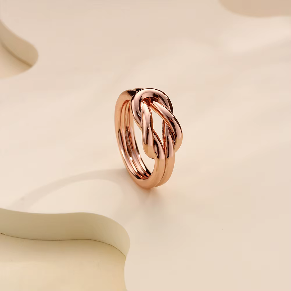 Boucle d'anneau d'écharpe au Design de nœud minimaliste