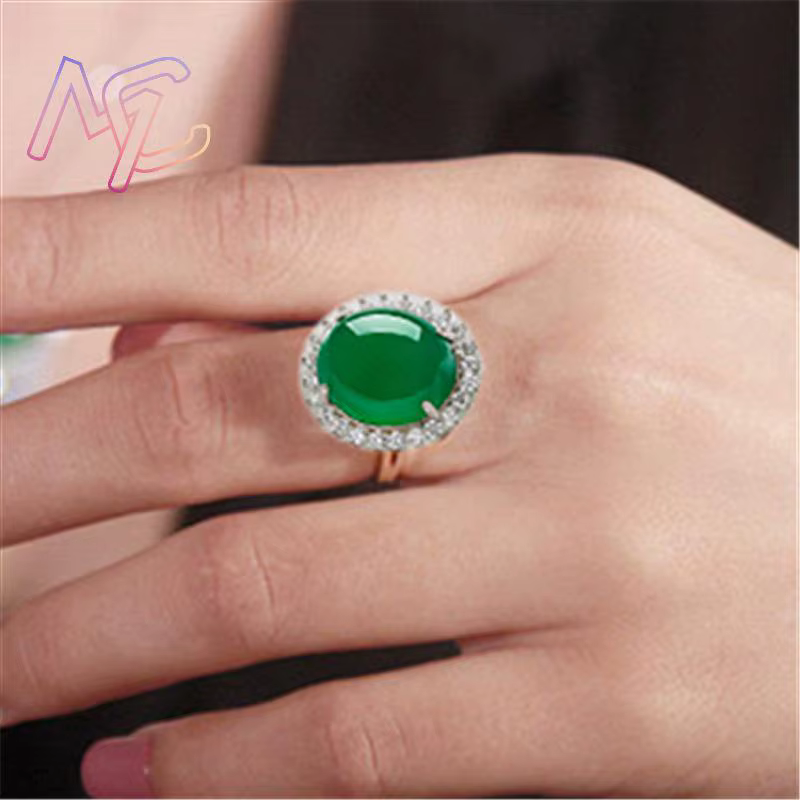 Bagues en Jade naturel vert