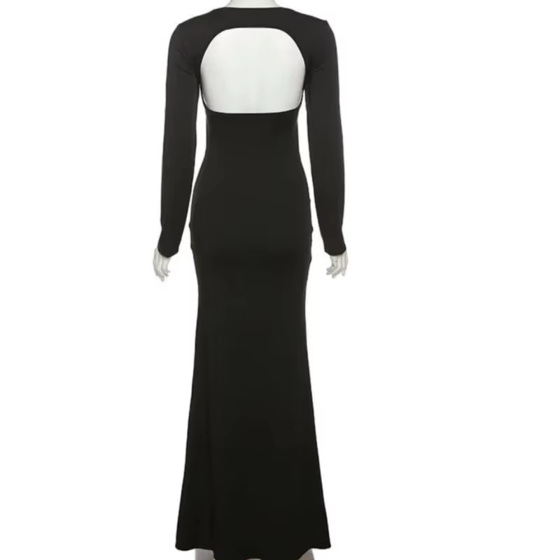 ALTEROutfit-Robe extensible à ventre ouvert, robe longue pour séance photo