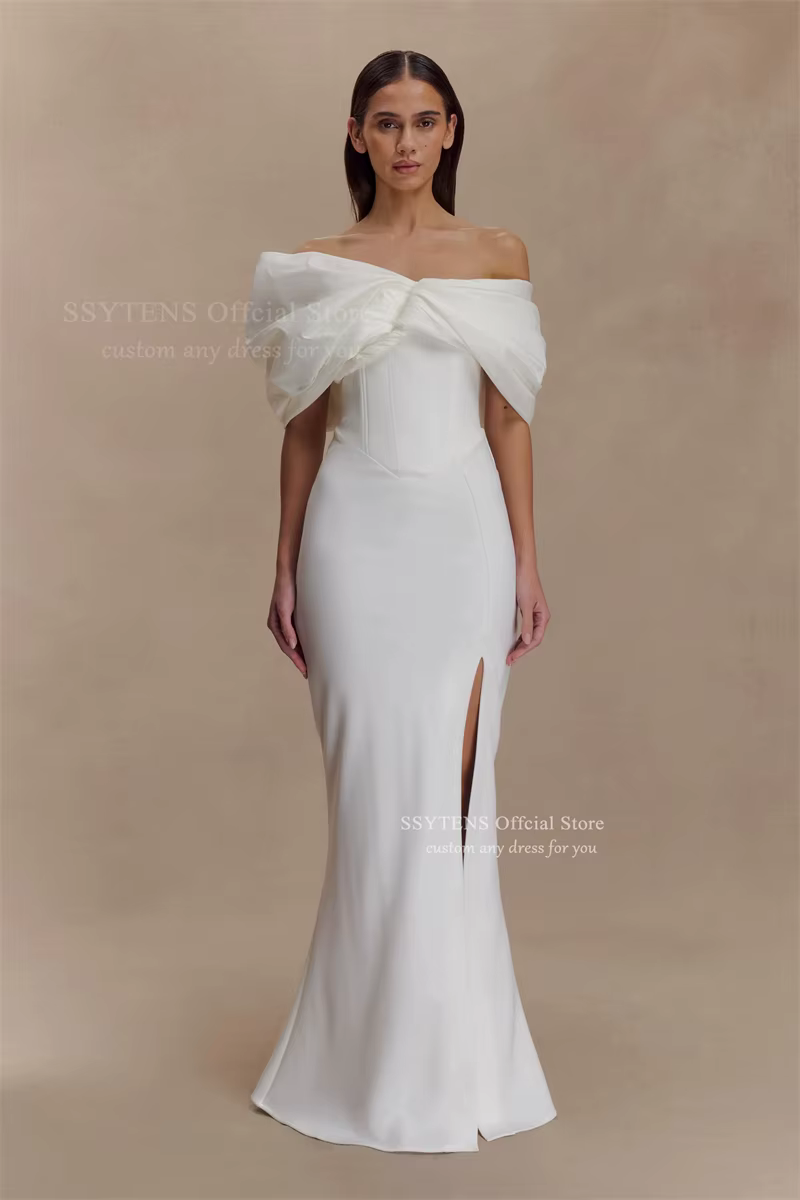 SSYTENS Robe de mariée sirène élégante pour femme