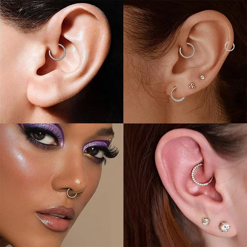 Anneaux de nez en acier chirurgical