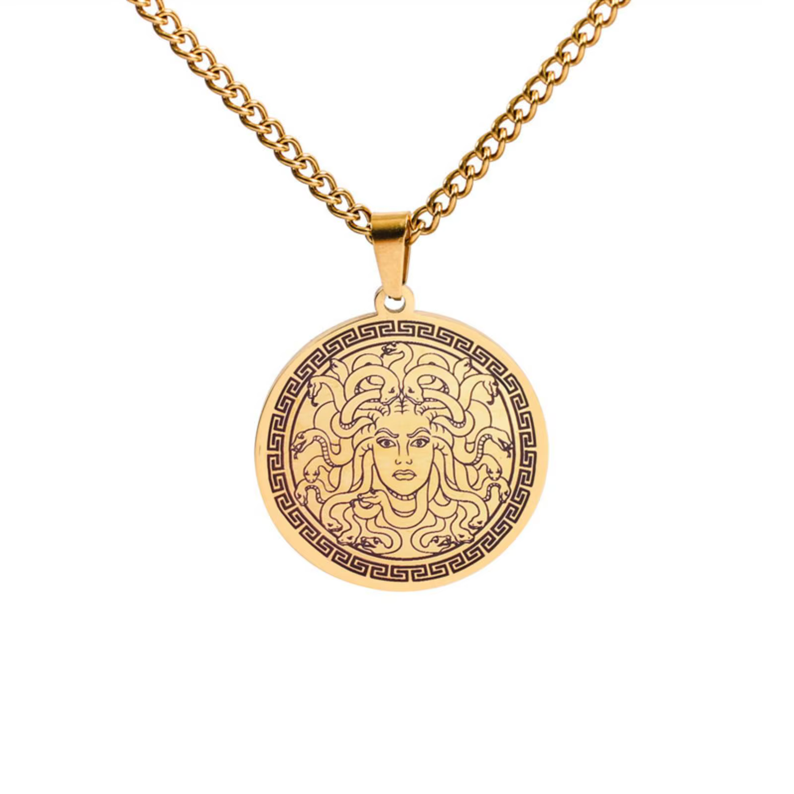Collier pendentif méduse de la mythologie de la Grèce antique pour femmes et filles