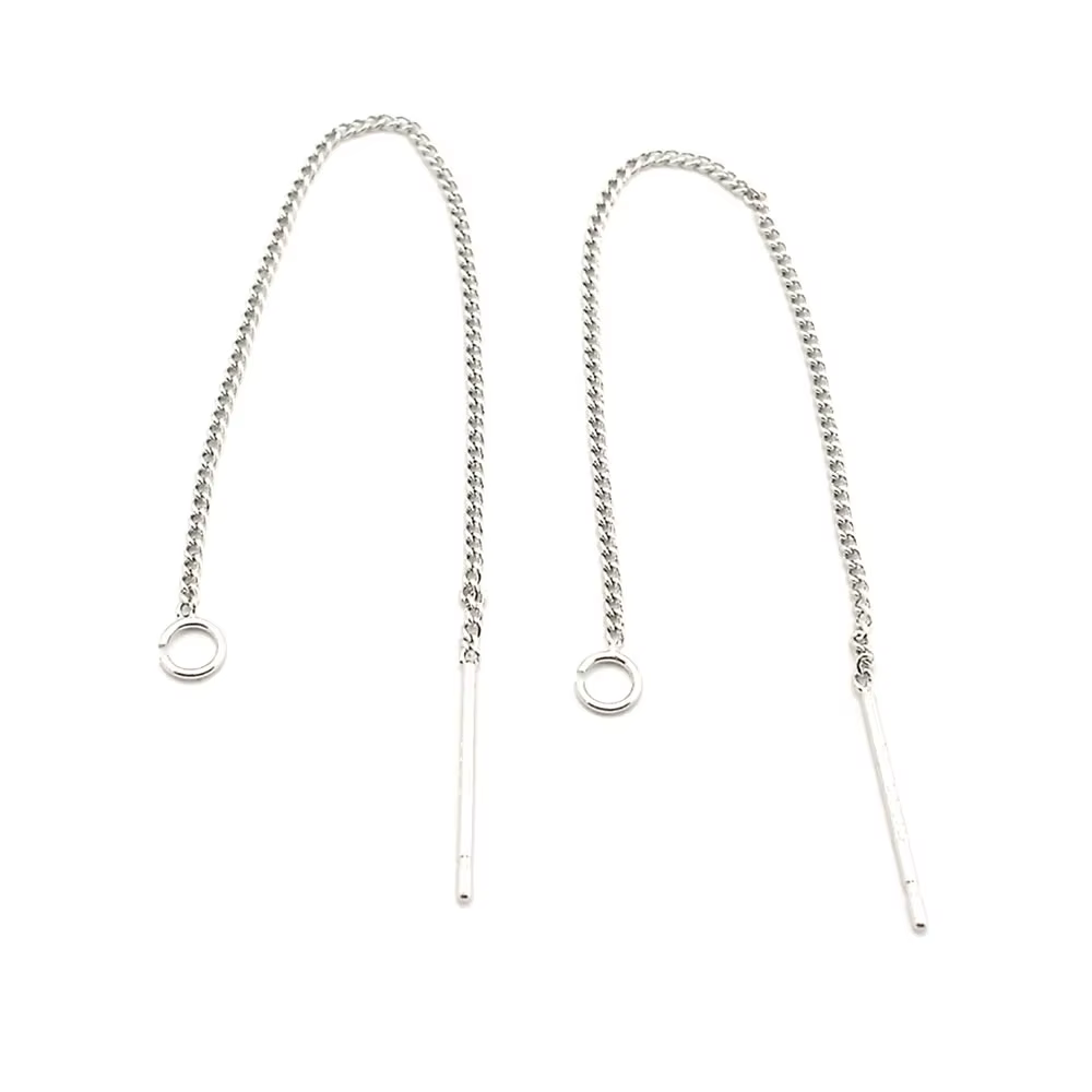 Boucles d'oreilles pendantes à chaîne à pampilles couleur or 18 carats pour femme