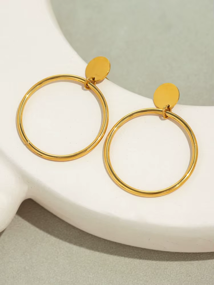 Boucles d'oreilles pendantes en acier inoxydable pour femmes