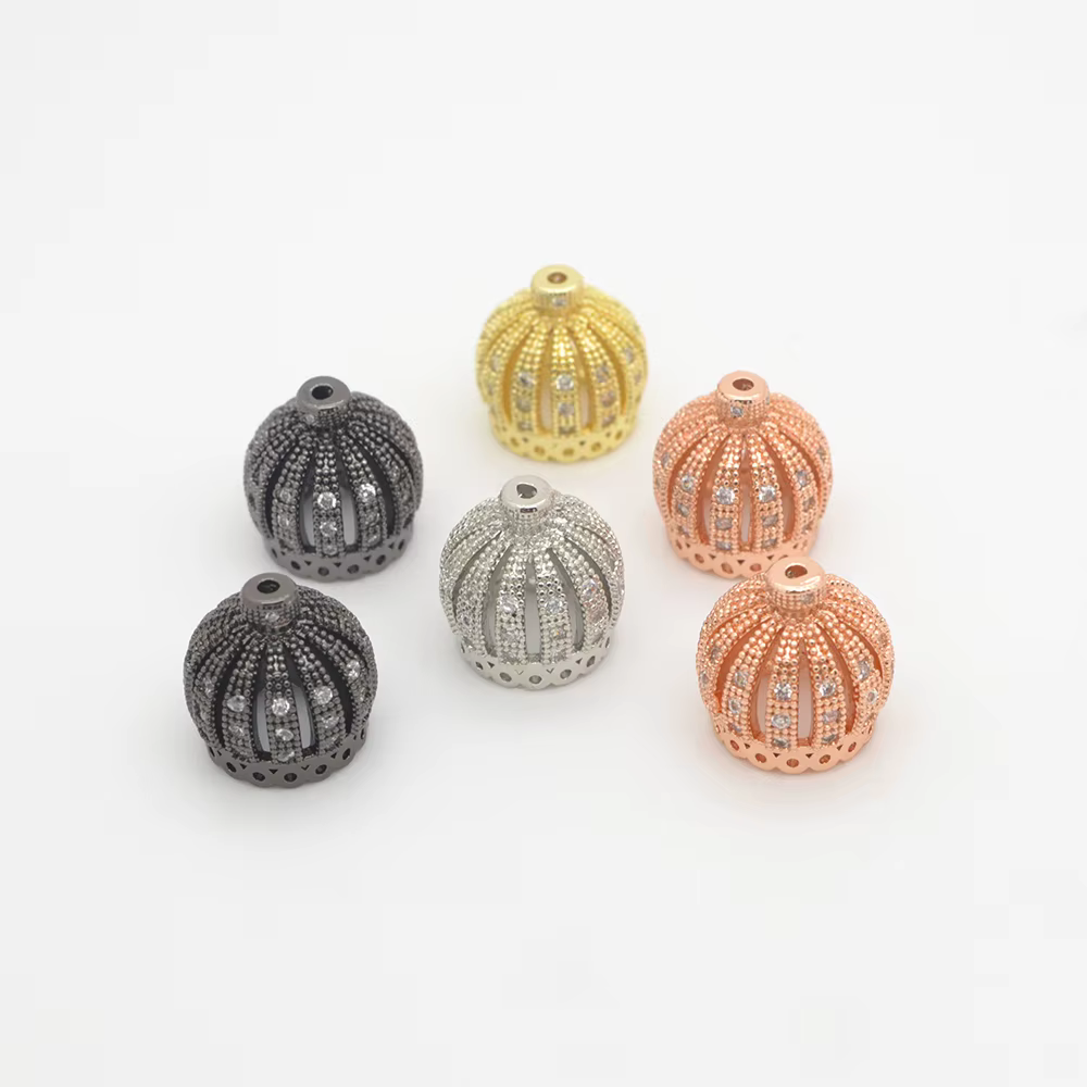 Perles d'espacement couronne creuse pour bricolage