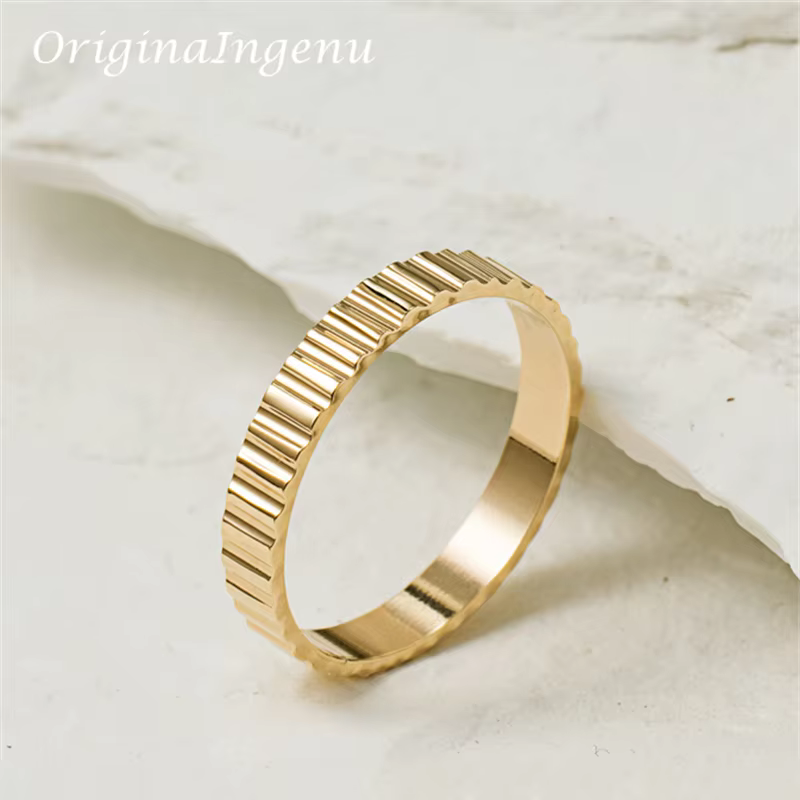 Bague de bande optique remplie d'or 14 carats