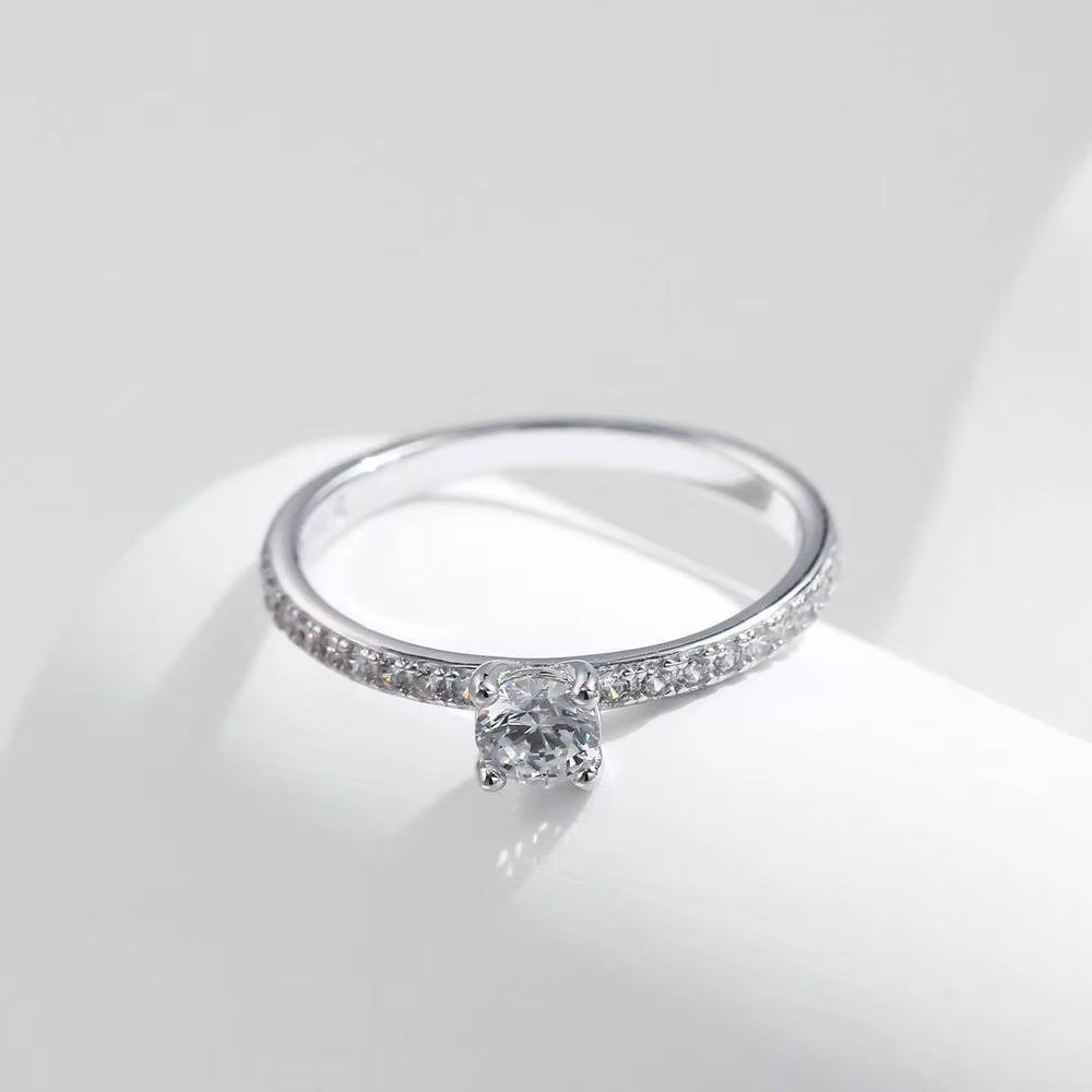 Bague Moissanite 0, 3 ct pour couples