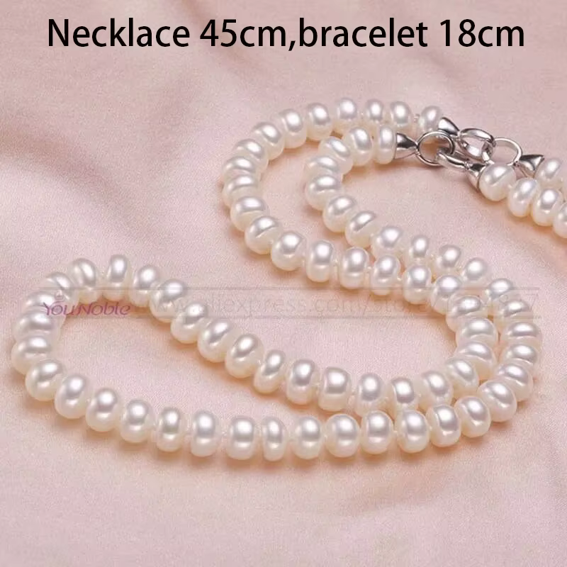 Ensemble de bijoux en perles d'eau douce pour femmes