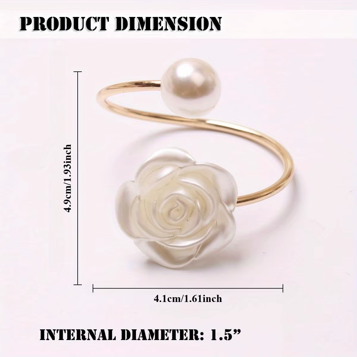 Anneaux de serviette en forme de Rose
