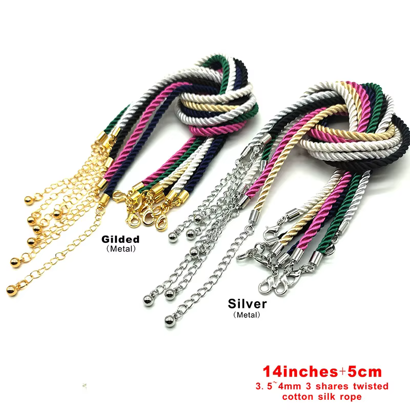 Lot de 3 Pièces de Collier à 3 Parts de 3.5 à 4mm