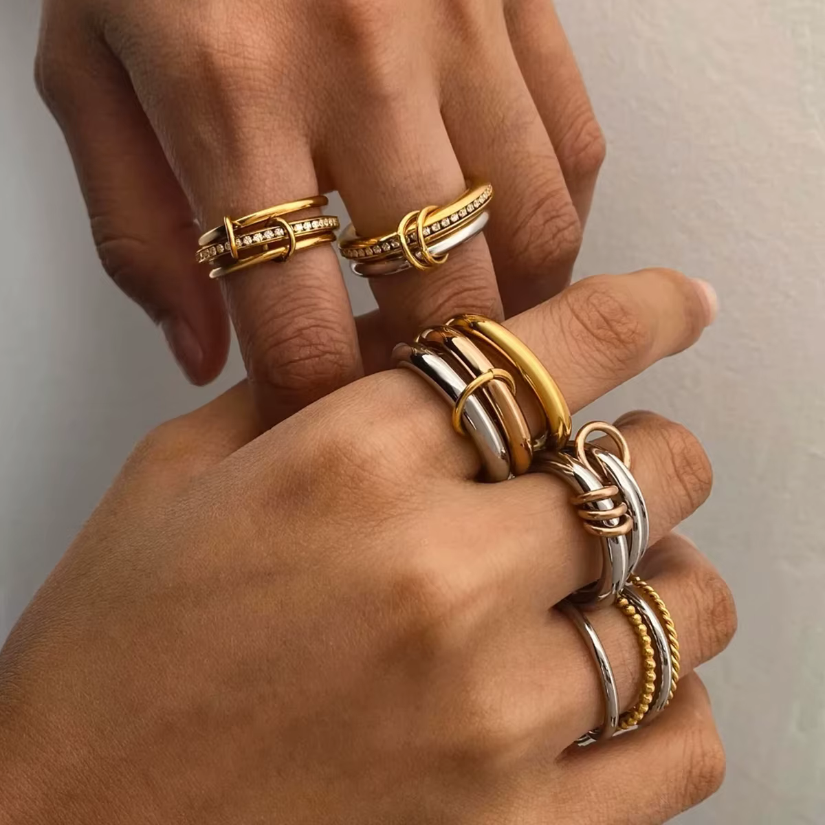 Bague multicouche empilée