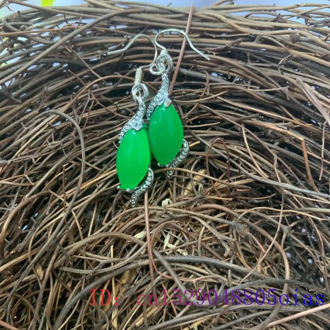 Boucles d'oreilles en Jade vert