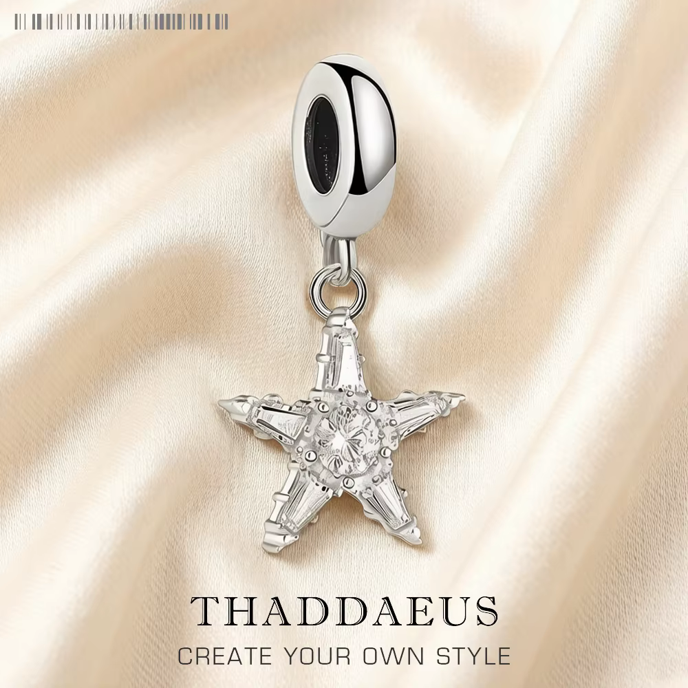 Pendentif à breloque étoile en pierre blanche