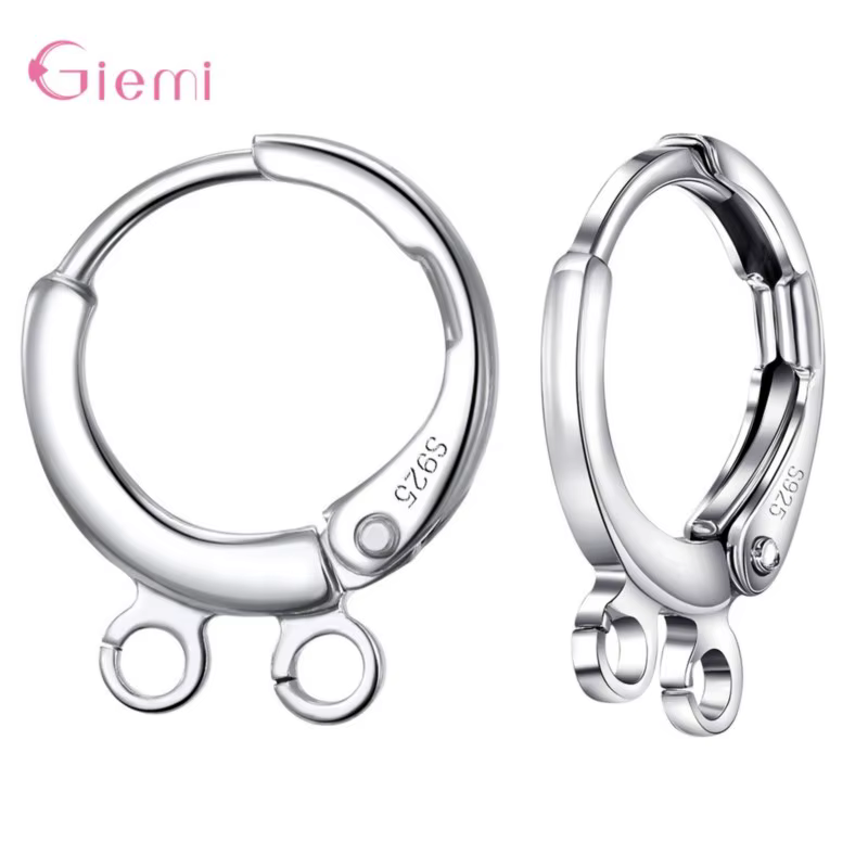 Nouveautés en gros 925 argent cerceau boucle d'oreille bricolage accessoire à la main