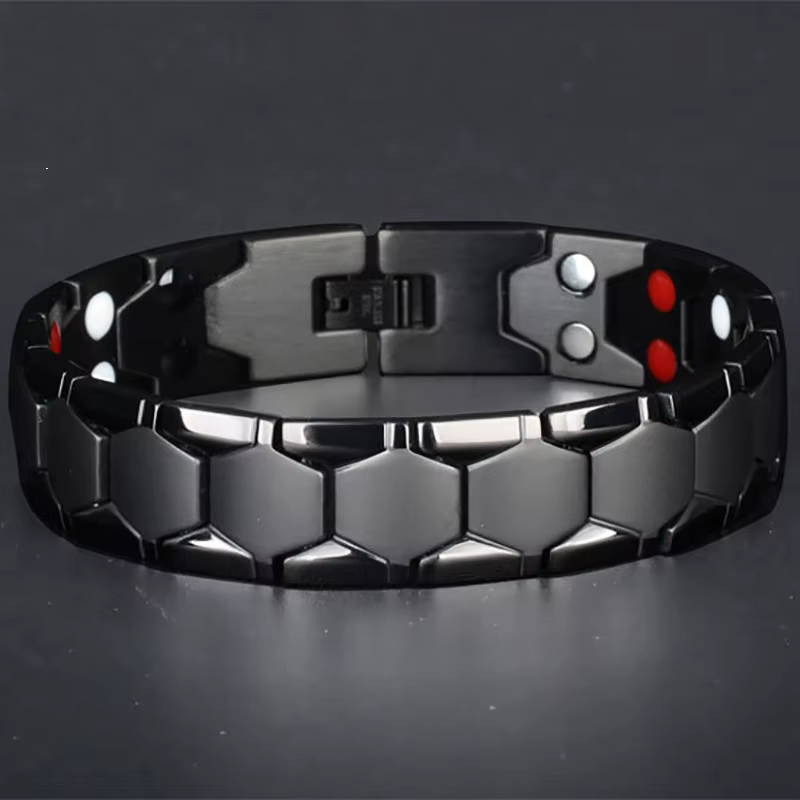 Bracelet de perles d'hématite de guérison anti-fatigue pour hommes