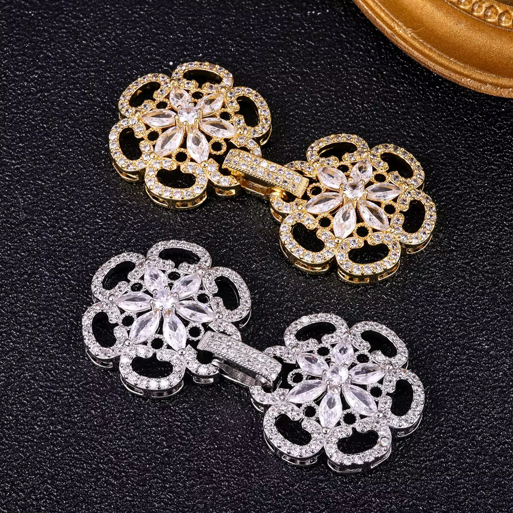 Juya-Fermoirs à crochet plaqués or 18 carats pour bricolage